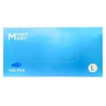 Blue Nitrile Disposable Gloves - Powder Free, Large 100ct