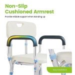 OasisSpace Adjustable Shower Chair for Seniors and Disabled