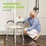 OasisSpace Adjustable Shower Chair for Seniors and Disabled