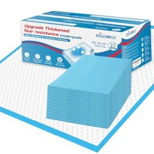 Disposable Tear-Resistant Bed Pads, Extra Large 25 Count