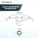 ResOne 7Ft Soft Adult Oxygen Nasal Cannula 5-Pack - Curved Prongs, Crush-Resistant Tubing - Nasal Tubes, Oxygen Concentrator Supplies - Soft Curved Nose Piece, Standard Size, Standard Flow 6 LPM