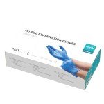 Ocean Blue Nitrile Examination Gloves, Large, 100 Pack