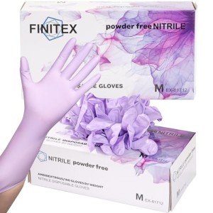 Nitrile Disposable Gloves - Purple, 100 Count