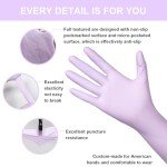 Nitrile Disposable Gloves - Purple, 100 Count