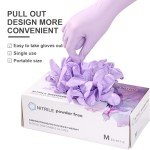 Nitrile Disposable Gloves - Purple, 100 Count