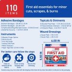 Care Science First Aid Kit, 110 Pieces | Professional Use for Travel, Work, School, Home, Car, Survival, Camping, Hiking, and More