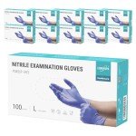 Purple Nitrile Exam Gloves, Large, 1000 Pack