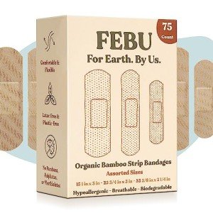 Eco-Friendly Bamboo Fabric Bandages - 75 Count