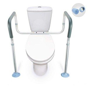 OasisSpace Adjustable Toilet Safety Handrail for Seniors