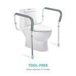 OasisSpace Adjustable Toilet Safety Handrail for Seniors