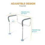 OasisSpace Adjustable Toilet Safety Handrail for Seniors