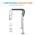 OasisSpace Adjustable Toilet Safety Handrail for Seniors