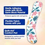 Wildflower Design Flexible Fabric Band-Aids, 30 ct