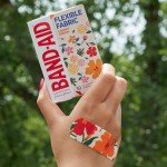 Wildflower Design Flexible Fabric Band-Aids, 30 ct