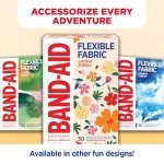 Wildflower Design Flexible Fabric Band-Aids, 30 ct