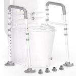 Toilet Safety Frame with Adjustable Handles and Suction Cups