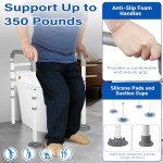 Toilet Safety Frame with Adjustable Handles and Suction Cups