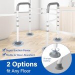 Toilet Safety Frame with Adjustable Handles and Suction Cups