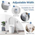 Toilet Safety Frame with Adjustable Handles and Suction Cups