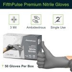 FifthPulse Nitrile Disposable Gloves - X Large, 50 Count