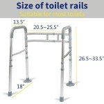 Adjustable Toilet Safety Rails for Seniors