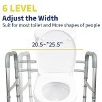 Adjustable Toilet Safety Rails for Seniors