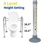 Adjustable Toilet Safety Rails for Seniors
