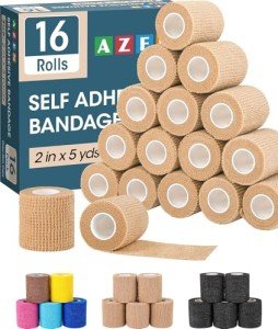16 Pack Self-Adhesive Elastic Bandage Wraps 2" x 5 Yards