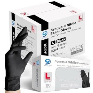 Large Black Nitrile Exam Gloves - Latex-Free (Case)
