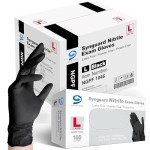Large Black Nitrile Exam Gloves - Latex-Free (Case)