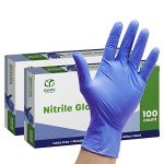 200 Count Blue Nitrile Disposable Gloves - Large