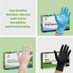 200 Count Blue Nitrile Disposable Gloves - Large