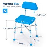 Padded Adjustable Shower Chair for Seniors 500lbs