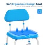 Padded Adjustable Shower Chair for Seniors 500lbs