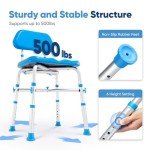 Padded Adjustable Shower Chair for Seniors 500lbs