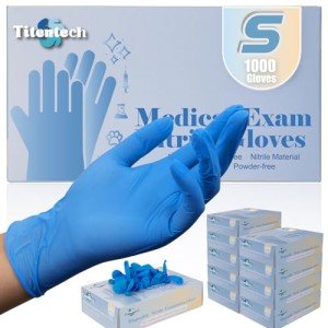 Titentech Blue Nitrile Medical Exam Gloves - Small