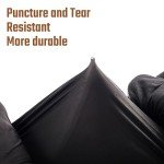 Large Disposable Black Nitrile Gloves - 100 Count