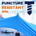 Titentech Blue Nitrile Medical Exam Gloves - Small