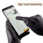 Large Disposable Black Nitrile Gloves - 100 Count