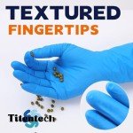 Titentech Blue Nitrile Medical Exam Gloves - Small