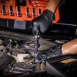 Large Disposable Black Nitrile Gloves - 100 Count