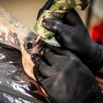 Large Disposable Black Nitrile Gloves - 100 Count