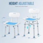 Heavy Duty Shower Chair with Back Support