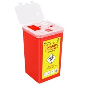 AUVON 1 Quart Sharps Container for Home Use