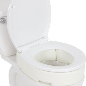Elongated Raised Toilet Seat for Seniors - 3.5 Inches