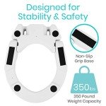 Elongated Raised Toilet Seat for Seniors - 3.5 Inches