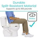 Elongated Raised Toilet Seat for Seniors - 3.5 Inches