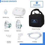 Nebulizer Machine for Adults Kids,Portable Nebulizer, Jet Nebulizers Personal Steam Inhaler Cool Mist Compressor System Truneb Carry Bag