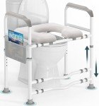Adjustable Toilet Seat Riser for Seniors and Pregnant
