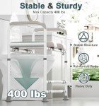 Adjustable Toilet Seat Riser for Seniors and Pregnant